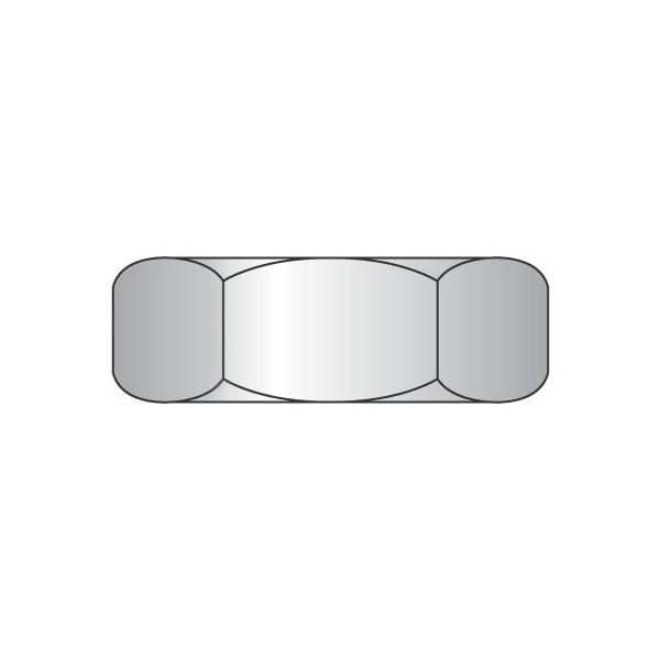 Newport Fasteners Machine Screw Nut, #10-32, 18-8 Stainless Steel, Not Graded, Plain, 0.130 in Ht, 5000 PK 967468 - main